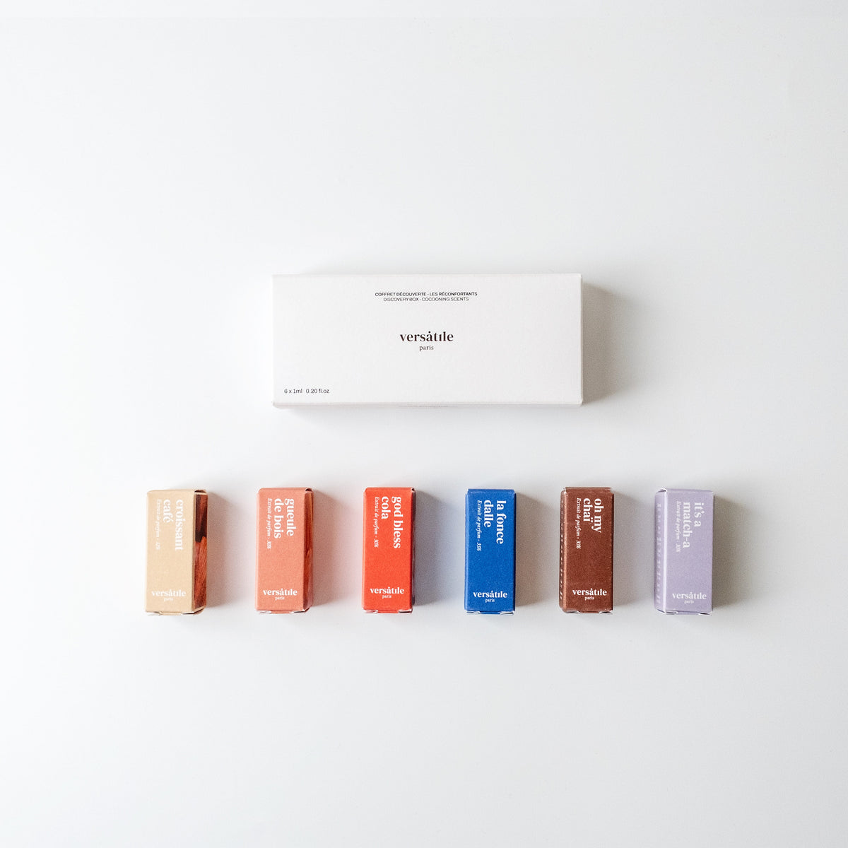 COFFRET DÉCOUVERTE - LES RÉCONFORTANTS · Versatile Paris